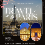 Blue Black Modern Travel Paris Promotion Instagram Post