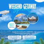 Blue Fresh Modern Weekend Getaway Travel Instagram Post