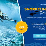 Sea Blue Modern Diving Snorkeling Promotion Facebook Post
